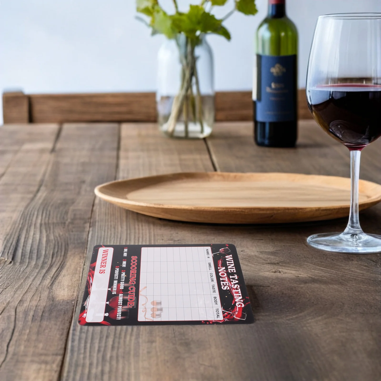 30 Tarjetas de Cata de Vino, Guía de Puntuación Profesional para Notas de Sabor, Análisis de Aroma, Suministros para Eventos de Cata