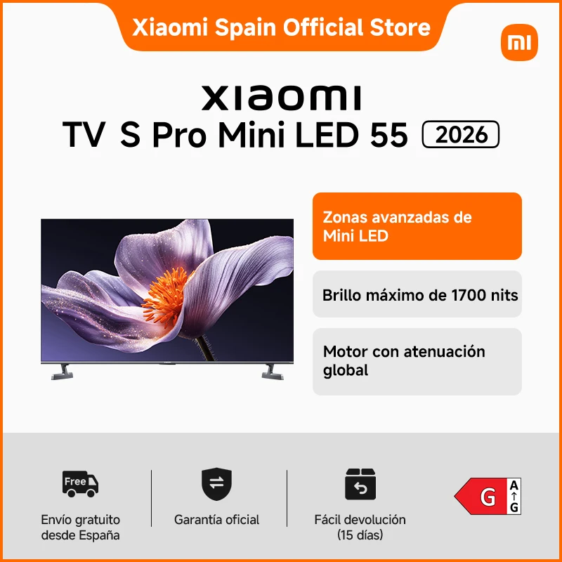 Oficial | Xiaomi TV S Pro Mini LED 55, Zonas avanzadas de Mini LED, Brillo máximo de 1700 nits, Motor con atenuación global