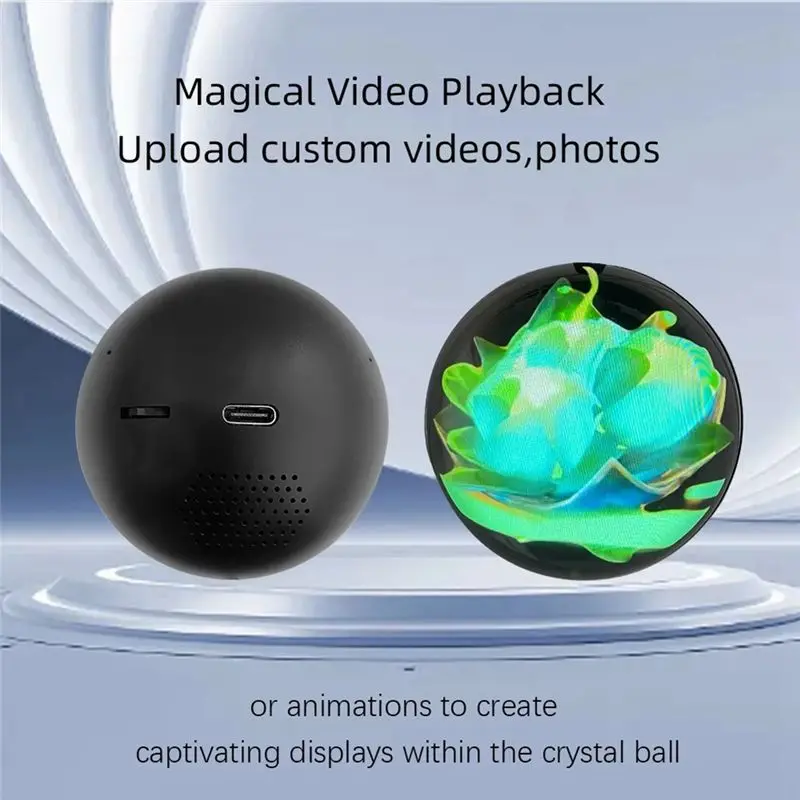 X64A-Upgrade Wifi Creative 3D Crystal Bal,3D Crystal Ballvideo Player,Sharingan,Ballvideo Player,Video Crystal Ball
