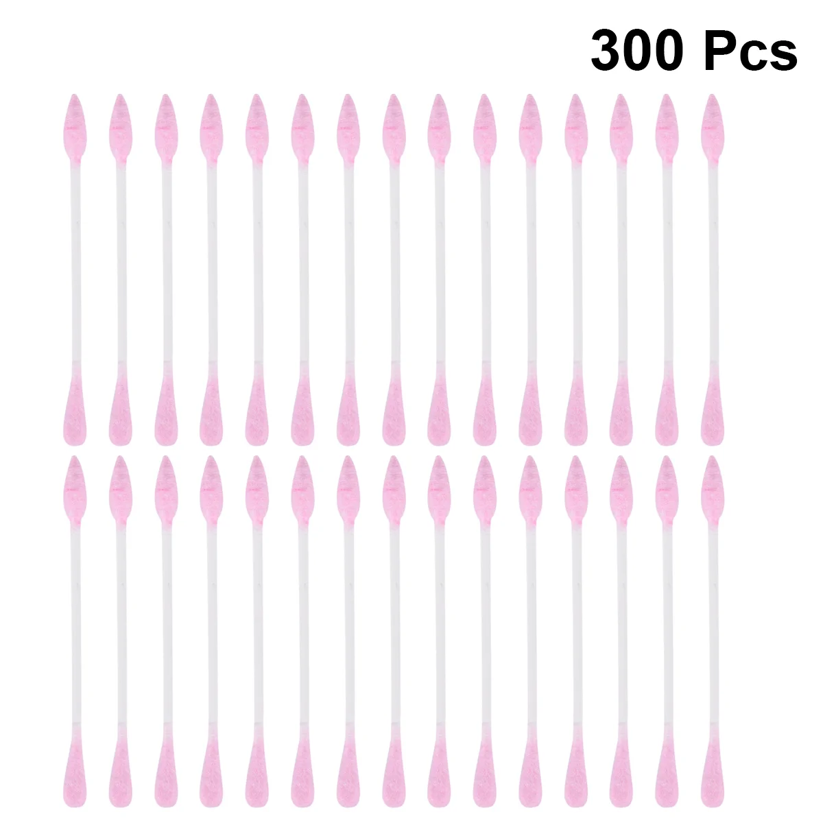 300 Stuks Make-Up Oordopjes Wegwerp Oortandwekkers Dubbele Kop Applicator Gecomprimeerde Tip Knop Oorlepel Schoonheid Accessoires