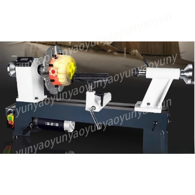 Mini Benchtop Wood Lathe with Chuck Tools Household Wood Turning Machine Woodworking Processing Equipment