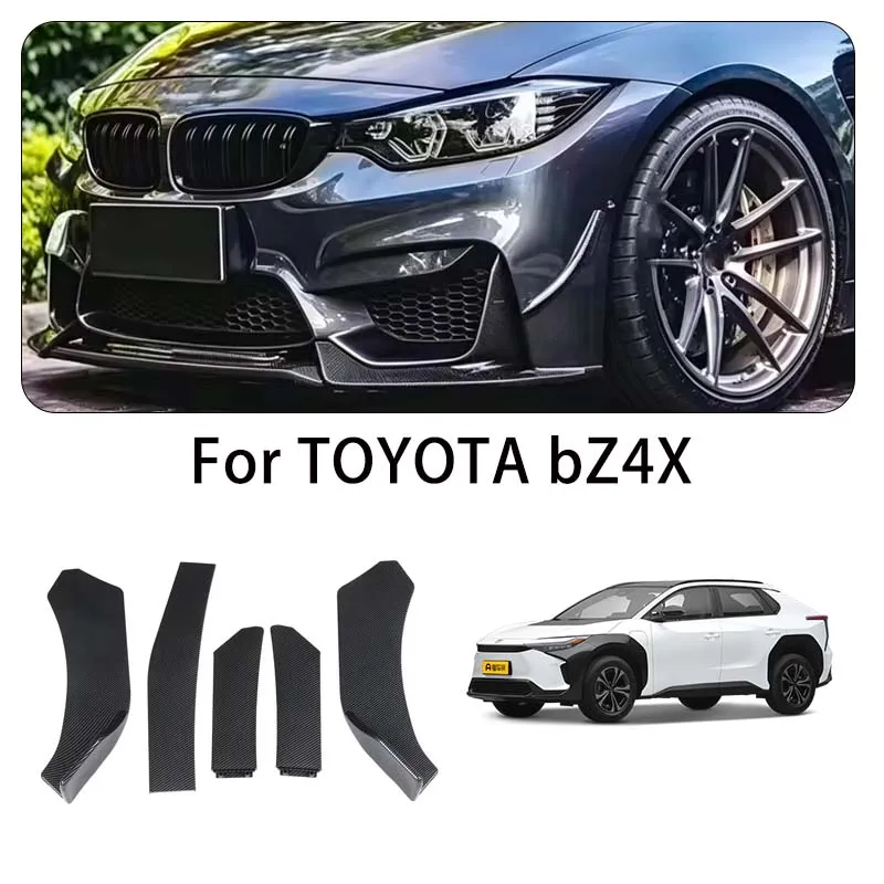 For TOYOTA bZ4X body kits 5-Segment Adjustable Front Bumper Lip Splitter Body Kit
