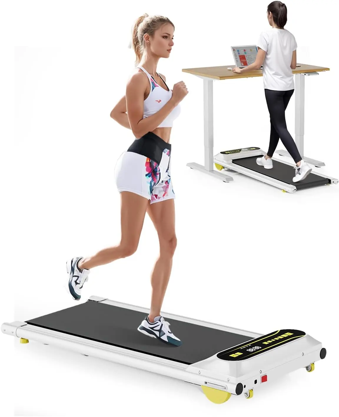 Walking Pad Under Desk Treadmill, Portable Mini Walking Treadmills for Home/Office