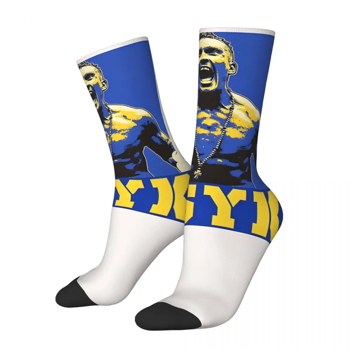 Oleksandr Usyk Boxing King Product Crew Socks Flexible Fighter Heavyweight Skateboard Long Sock Warm for Women's Present