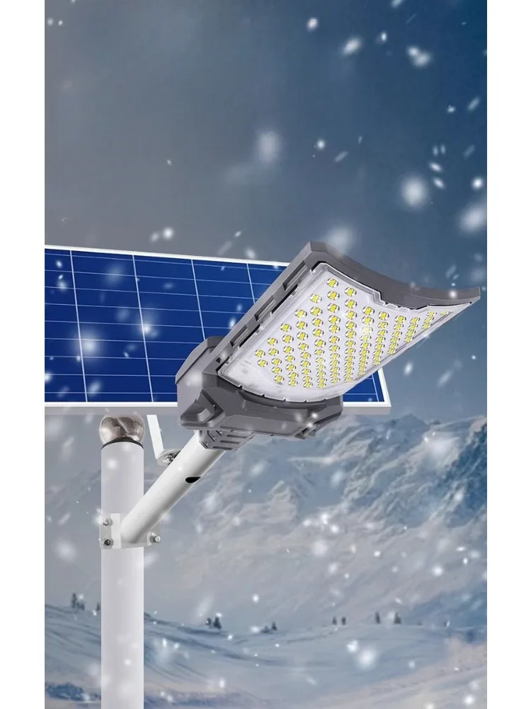 Solar Street Light Modern LED Ultra Bright Lighting Outdoor Waterproof Courtyard Light Household Curved Wide-angle Street Light