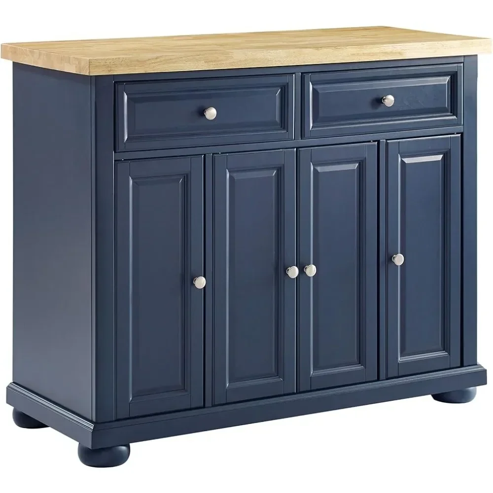 

Kitchen Island With Butcher Block Top Trolley NavyFreight Free Auxiliary Cart With Wheels Storage Furniture Home