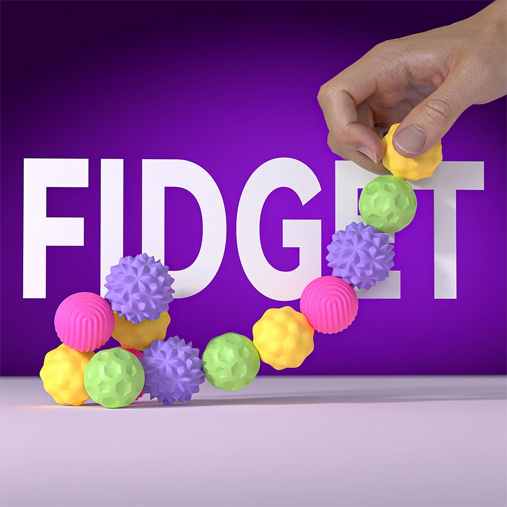 8Pcs Silicone Magnetic Balls Magnetic Stress Roller Balls Magnetic Attraction Stress Balls Sensory Fidget Balls for Office Desk