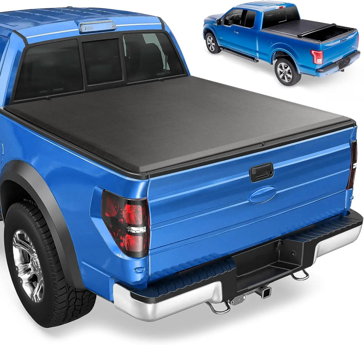 Cubierta Tonneau de cama de camión enrollable suave para Ford F-250/F-350 Super Duty 2017-2025, cama flotante de 6,75 pies