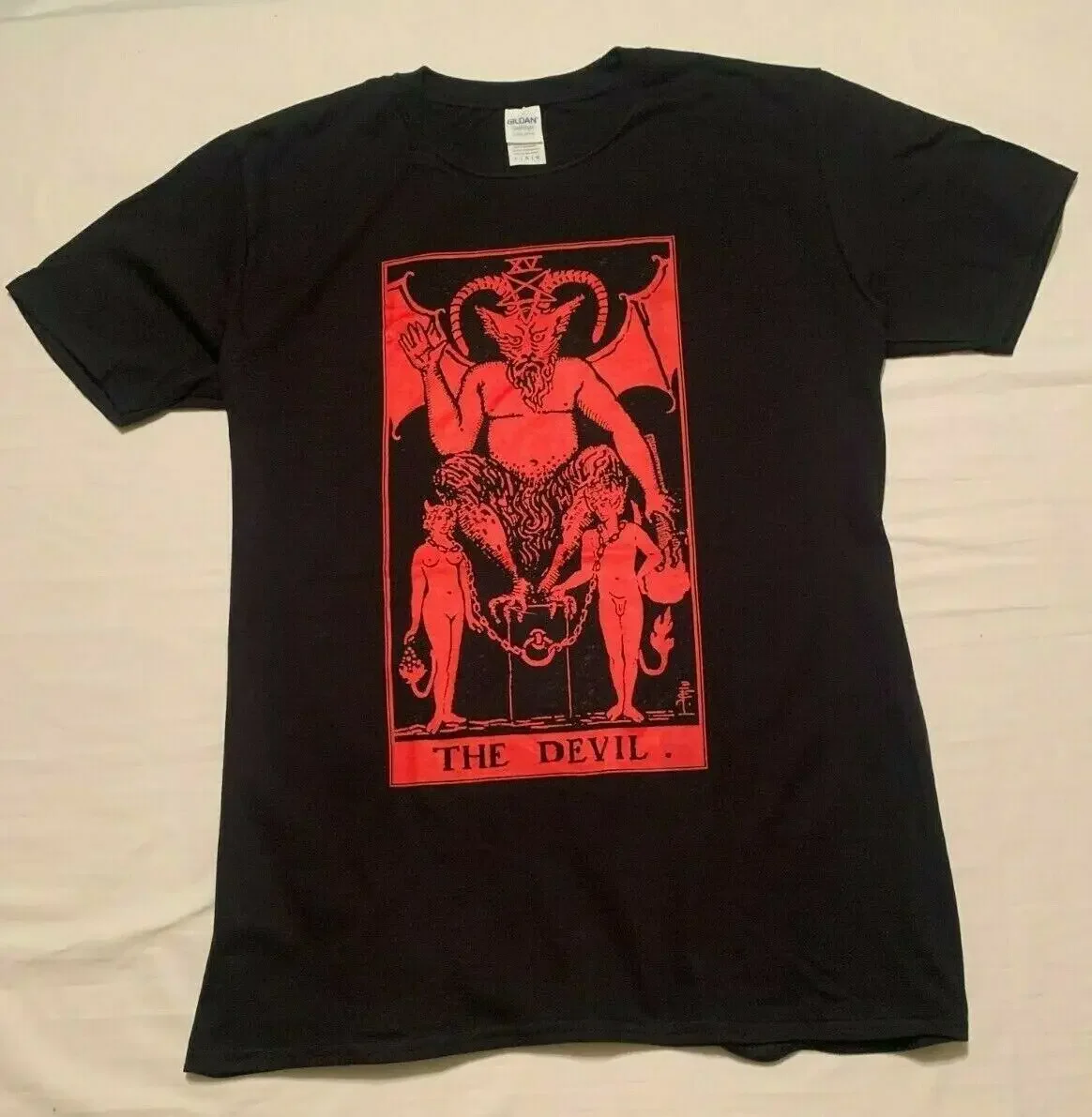 The Devil's Tarot Short Sleeve Men's T-Shirt Size Black Impact Original