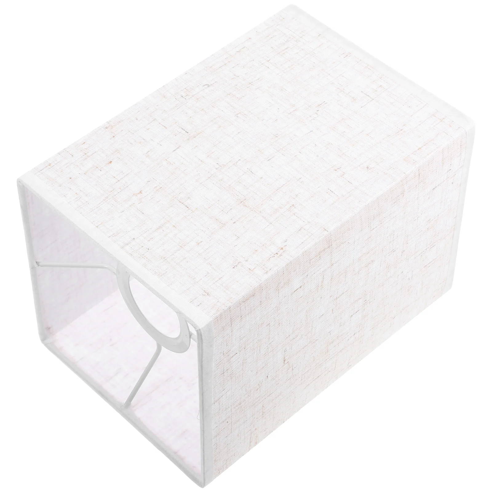 

【】Linen Lamp Shade Rectangular Floor Table Light Cover Bedside Decorative Shade Ceiling Light Cover Household Soft Lighting