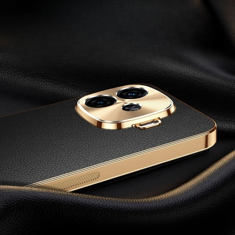 غطاء مقاوم للصدمات مطلي بالجلد لهاتف IQOO 13 12 12Pro حافظة بنمط Lichee لهاتف IQOO Z9 Turbo NEO 10 9 8 Pro 7 SE