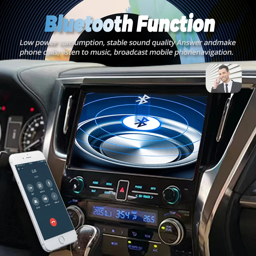 11,5-дюймовый Android 14 для Toyota Alphard 30 Vellfire 2015-2019, автомобильный GPS-навигатор, головное устройство, мультимедийный плеер, автомагнитофон
