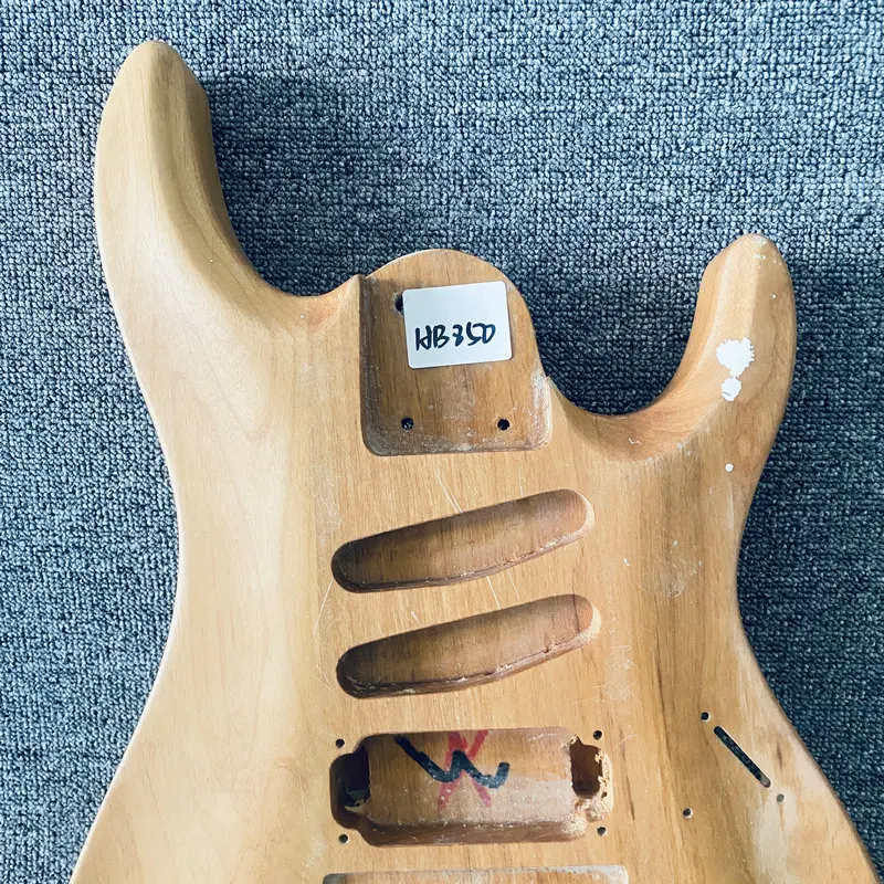 HB850  Natural Solid Alder Wood Floyd Rose Electric Guitar SSH Pickups Unfinished for Guitar Replace and DIY with Damages