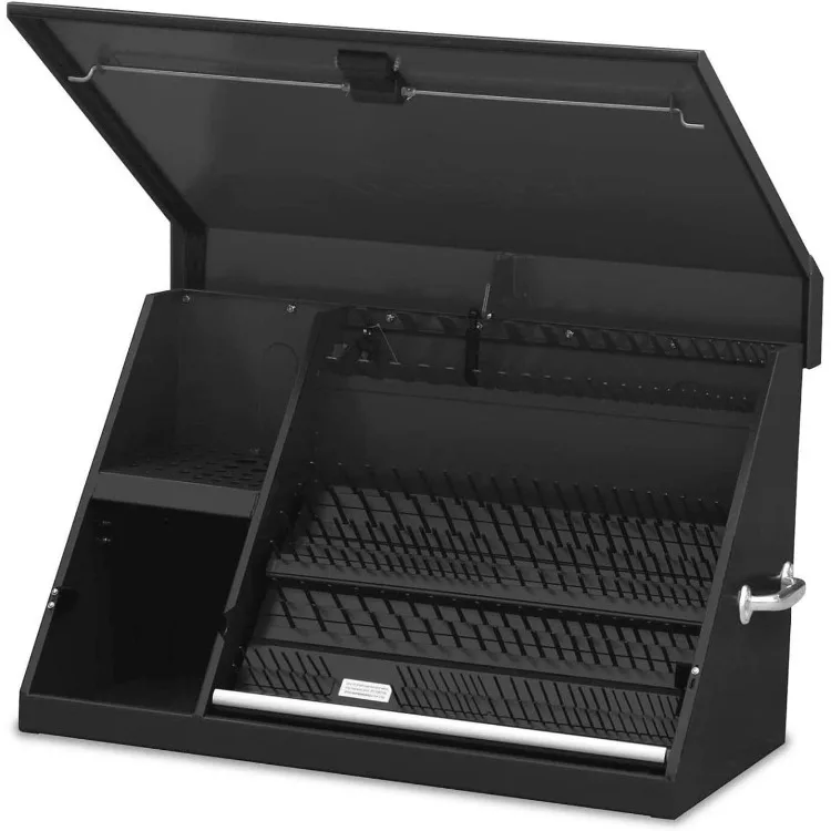 

36-Inch Portable TRIANGLE Toolbox – Multi-Tier Design – 16-Gauge Construction – SAE and Metric Tool Chest