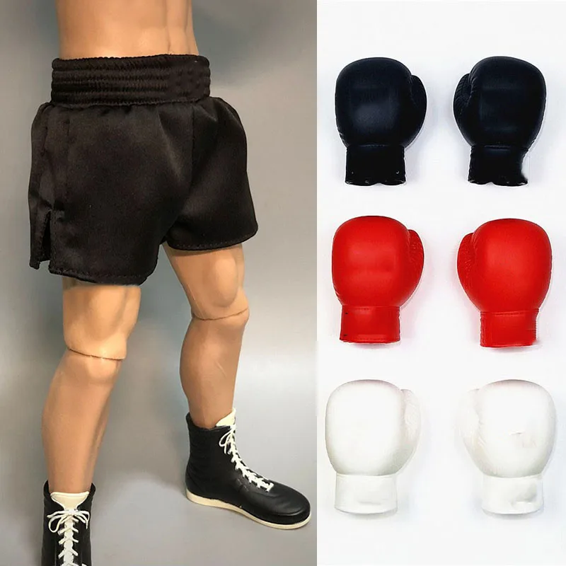 1/6 Scale Soldier Professional Boxing Gloves Fighting Gloves Battle Shorts Sneakers Model for 12\