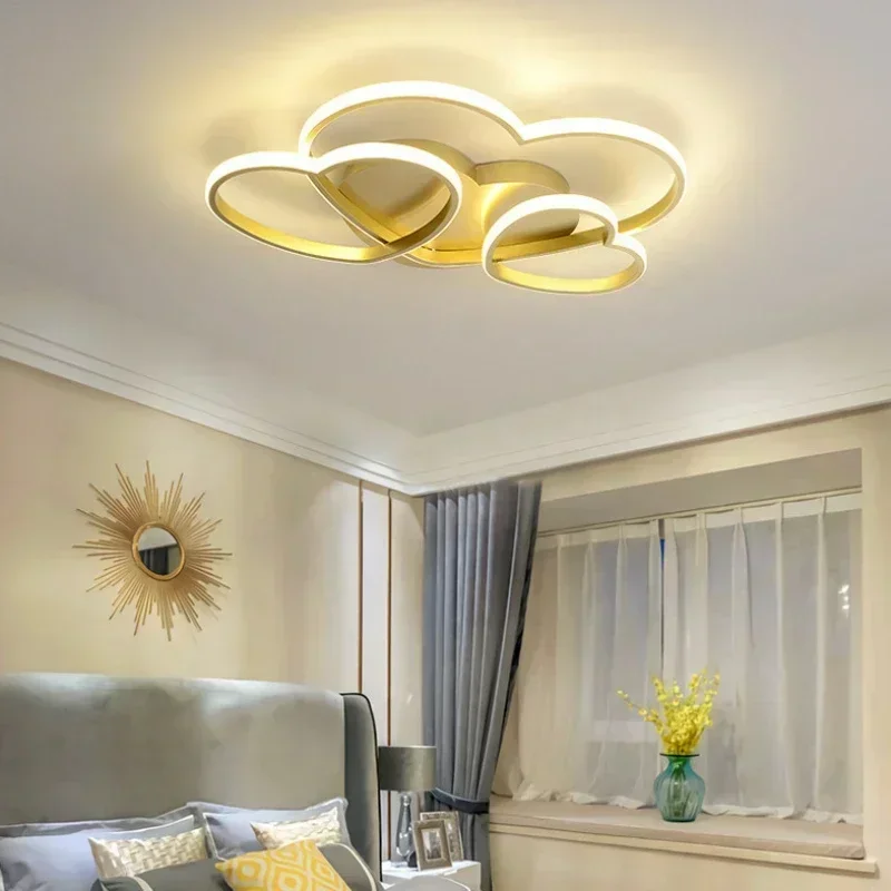 SANDYHA 2023 الشمال LED ضوء السقف غرفة الاطفال مصباح أنيق ديكور المنزل تركيبات السقف لغرفة النوم ومساحة الأطفال