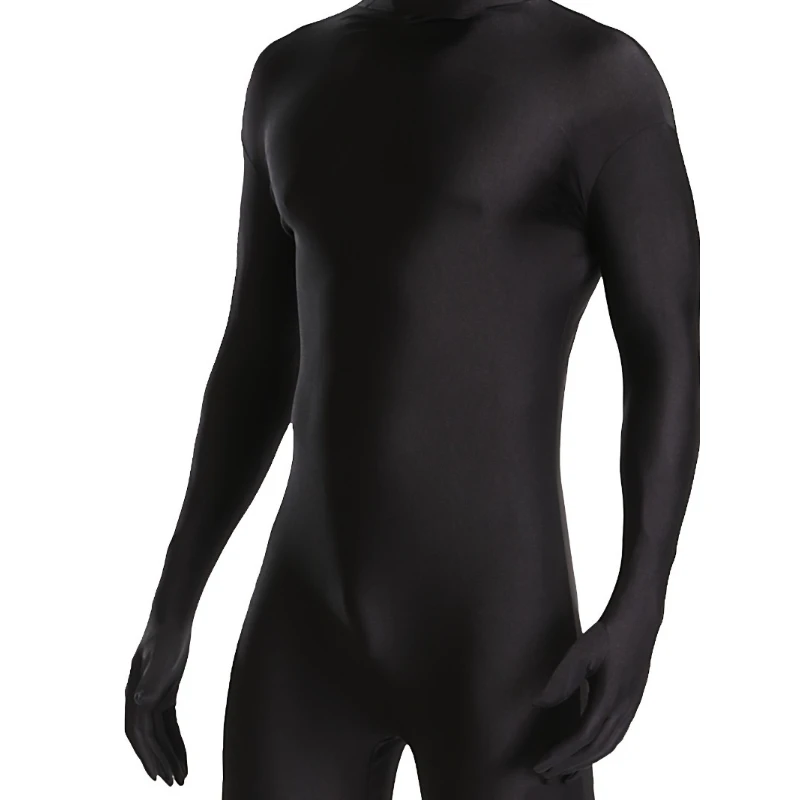 عباءة الهالوين غير المرئية ملابس رجالية سوداء ملابس كوس عباءة غير مرئية للكبار زي ضيق مناسب زي الأداء #4