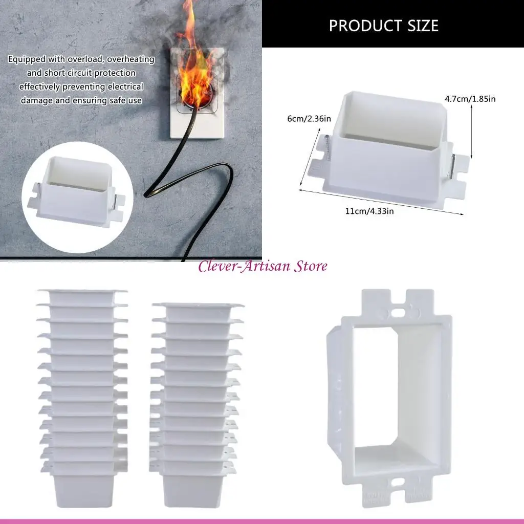 

E06B Upgrades Electrical Power Box Extenders Including Screws Electrical Outlet Box Extenders for Single Gang Receptacle Use