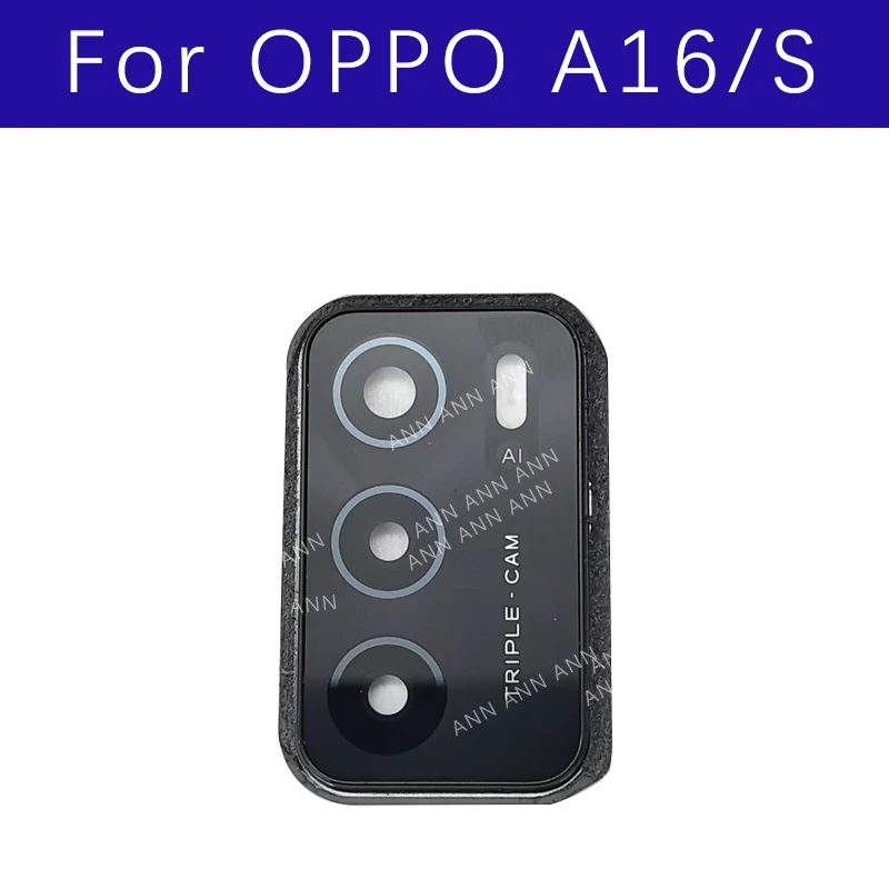 Rear Camera Glass Lens Cover For OPPO  A16 A16SBack Camera Lens and Frame Holder Repalcement