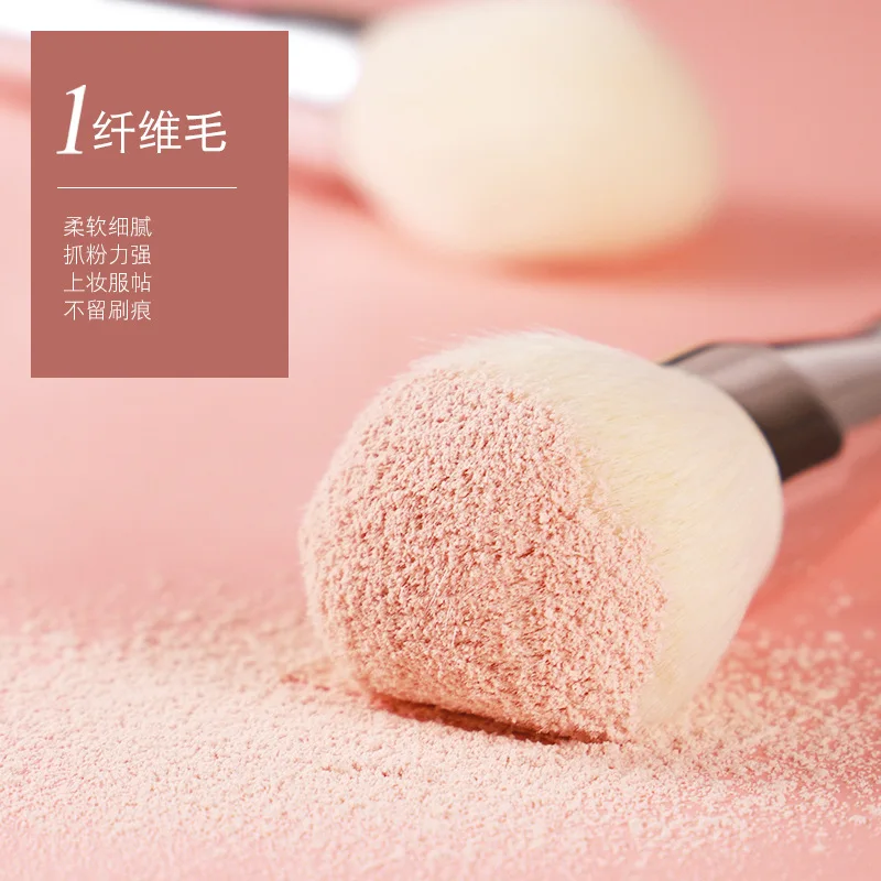 Silver High quality full functional Makeup brushes Foundation Powder Blusher Highlight Eyeshadow Flat eyebrow Make up brushes