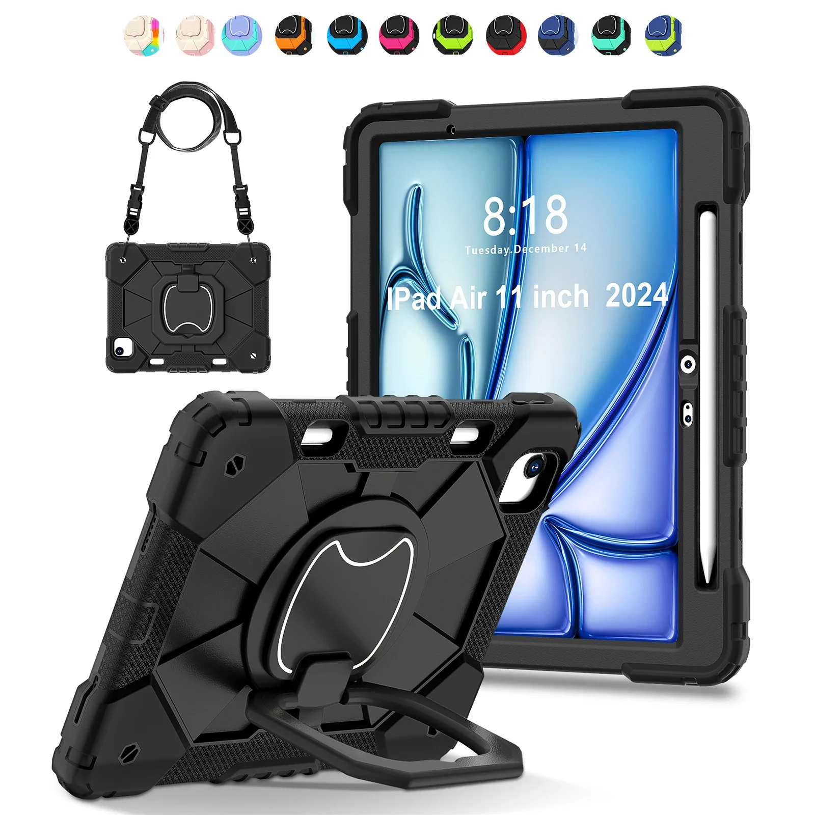 

Kids Case For iPad Air 11 2024 Pro 13 10th 2022 Air 5 4 10.9 10.2 9th 9.7 2 8th 7th Generation Tablet Stand Shockproof Cover