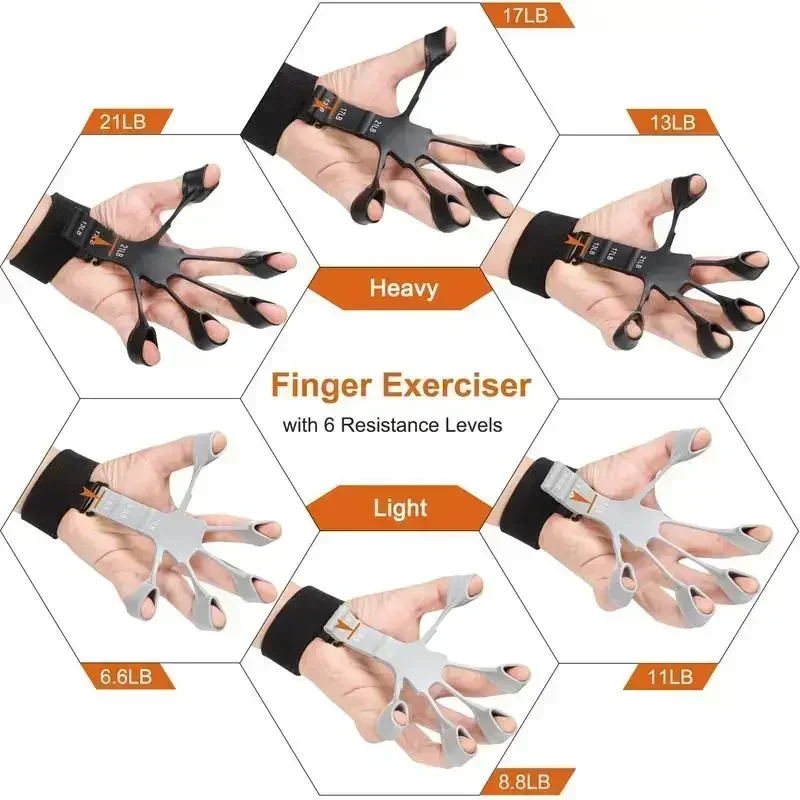 1/2pcs Guitar Finger Trainer Sport Practicing Instruments Finger Expander Gym Training Grip Hand Trainer Grip Strength Gripper