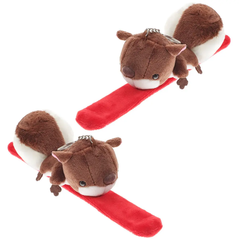 

Набор из 2 мягких и удобных браслетов-хлопушек в виде белок, оптовый подарочный набор для детей на день рождения, сувениры для вечеринок