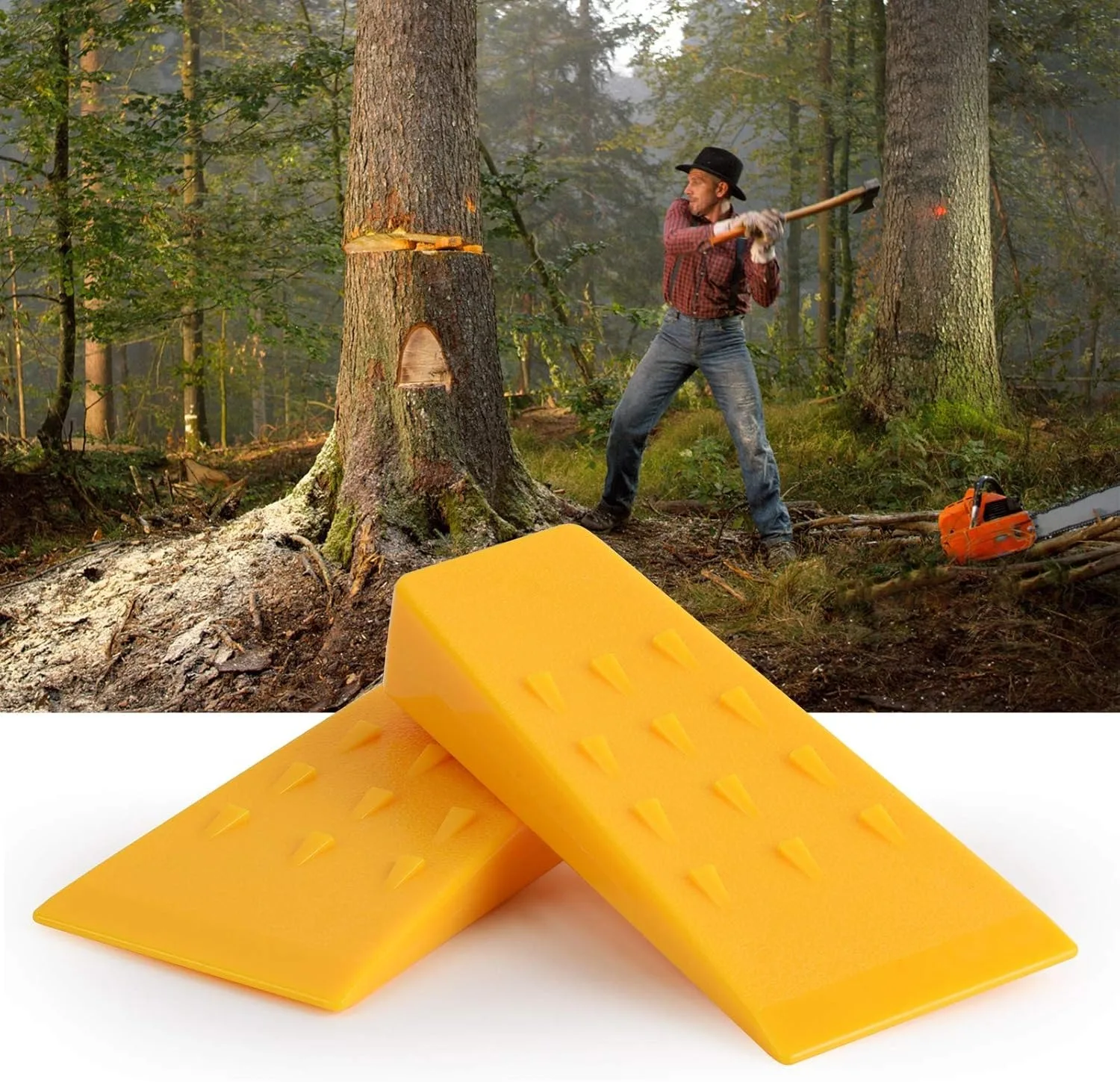 Tree Wedge Safe Durable Cold Logger Tool Accessory for Safe Tree Cutting Tree Felling Wedges Splitting Wedges Loggers Supplies