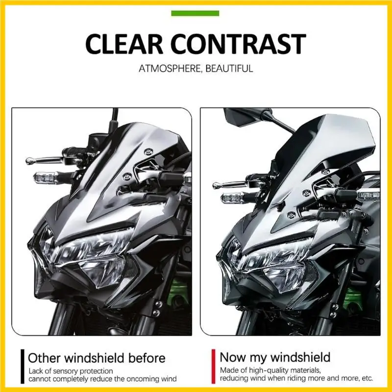 

G5AD Clear Windscreen Visors Protective Motorcycle Windshield for Motorbike z900 20