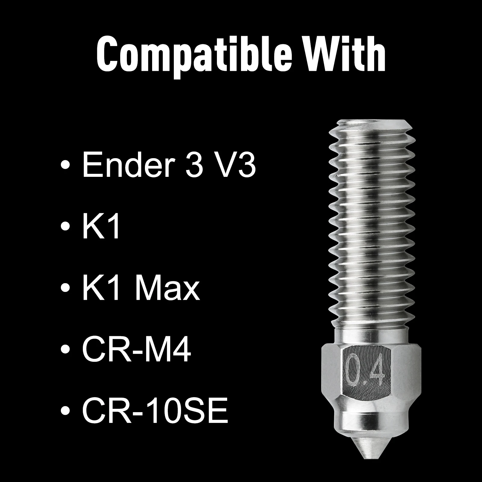 Haldis 3D ZS K1 NOZZLE for CREALITY K1 K1 MAX Nozzle Hardened Steel PLATED COPPER High Temperature Wear Resistant 3D Printer