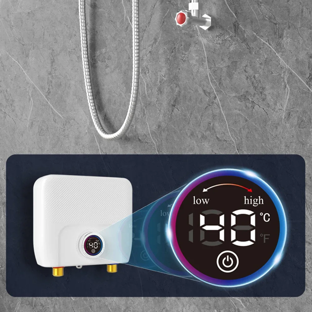 Tankless Water Heater Electric 110V/220V 5500W/7500W On Demand Instant Under Sink Water Boiler 30°C-55°C Home