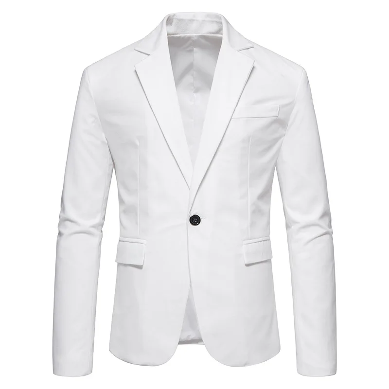 VCollar Suede Single Button Suit Jacket For Man Wedding Men Suit Prom Party Stage Nightclub