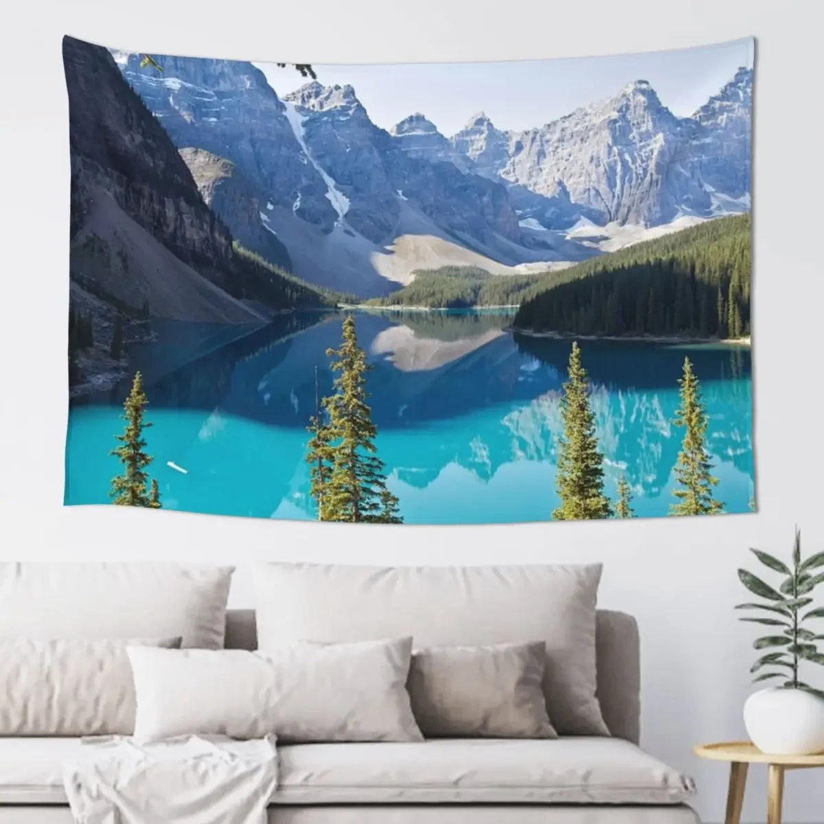 Lake Moraine 2 - Alberta, Canada Tapestry Aesthetic Decoration Luxury Living Room Decoration Tapestry