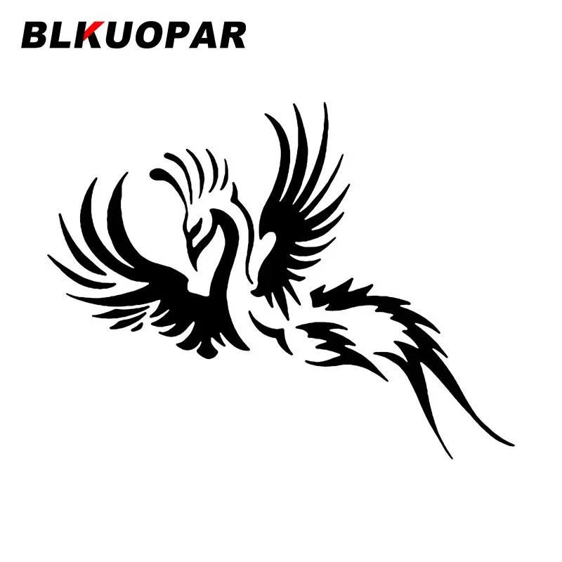 BLKUOPAR Tribal Phoenix Silhouette Car Stickers RV Anime Personality Decal Scratch-Proof Windows Decoration Surfboard Car Lable
