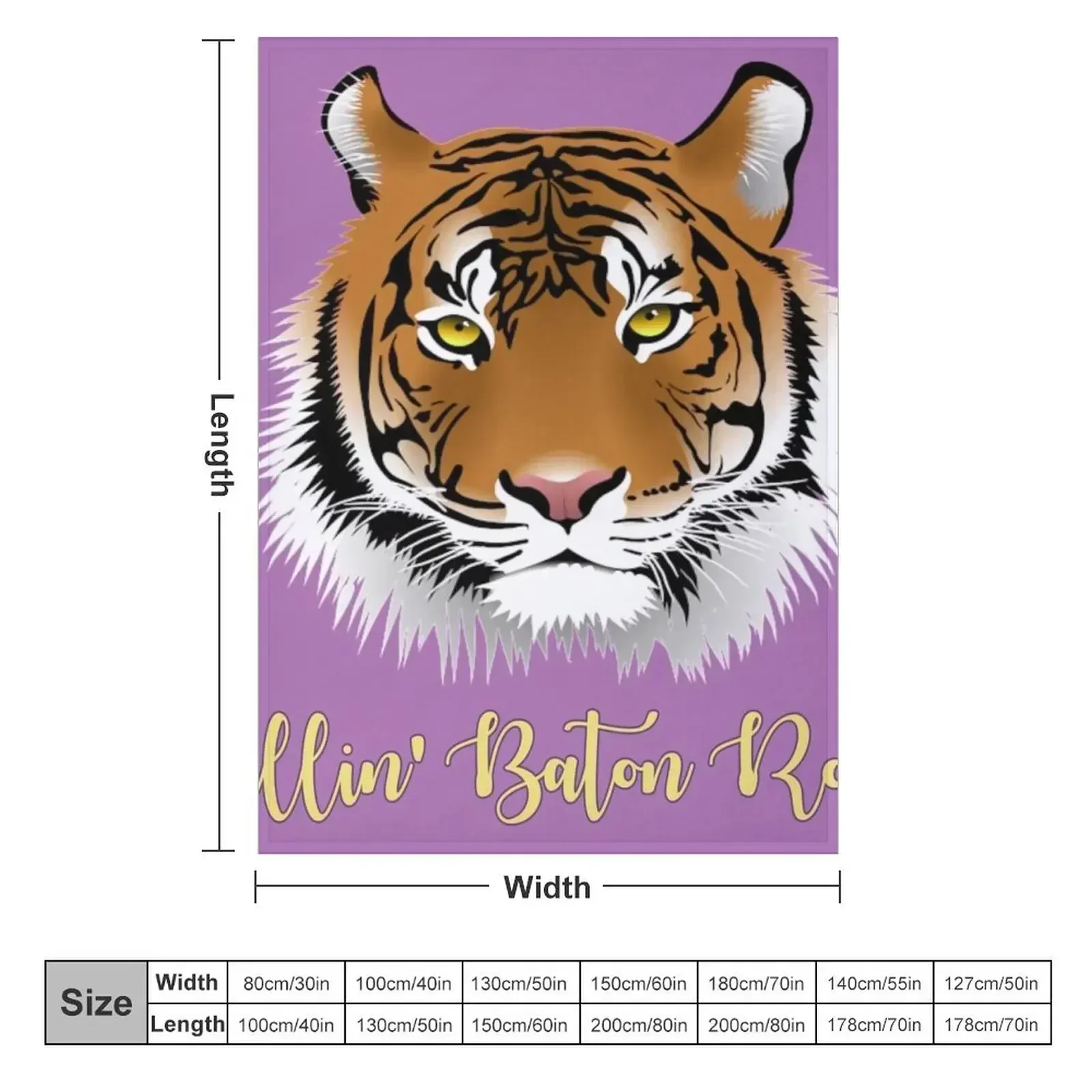 Callin' Baton Rouge Tiger Throw Blanket Weighted cosplay anime Giant Sofa Bed Blankets