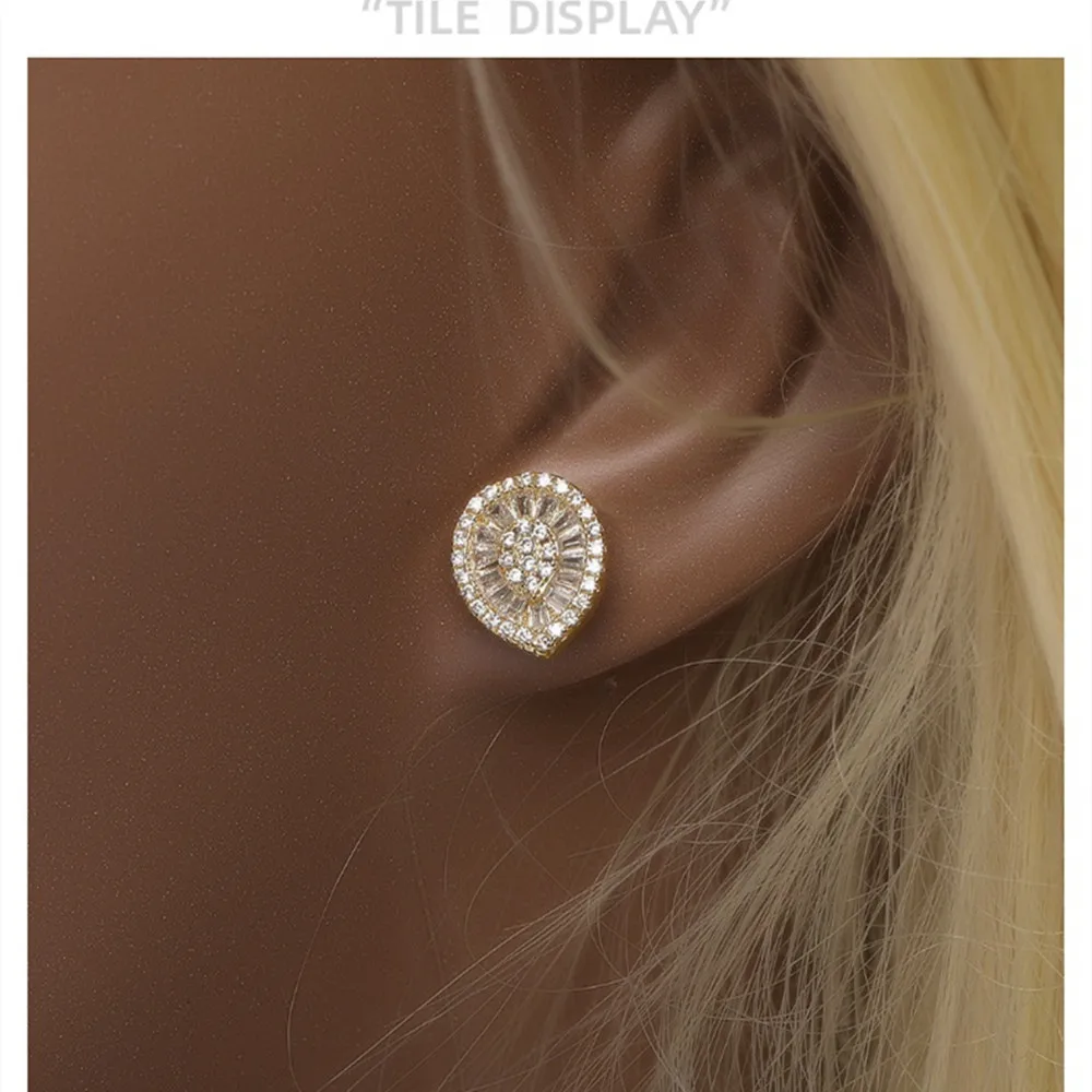 

Новые креативные серьги-капли в стиле хип-хоп — уникальные квадратные и круглые женские украшения из смешанного циркона