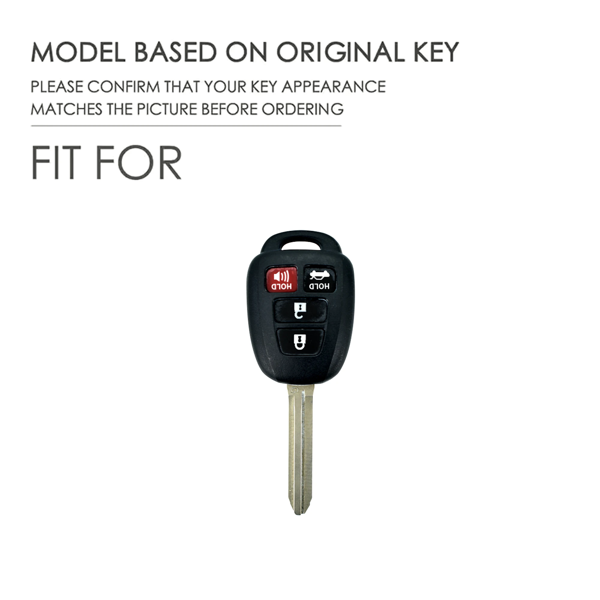 4 Buttons TPU Car Key Cover Case Protection Shell Fob For Toyota CAMRY 2012 2013 2014 2015 Corolla Keychain Accessories - view 3