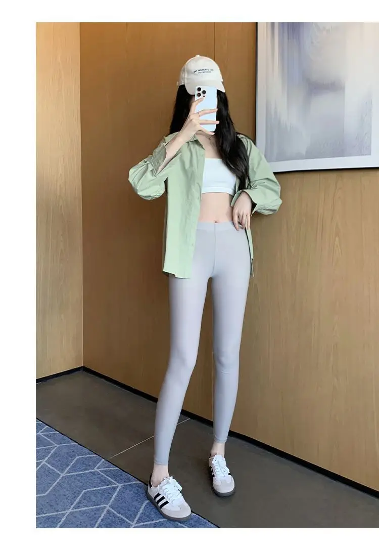 

Beige Leggings Women Contracting Graphic Cinched Dyeing Leggings-High-Waist Homewear Loungewear Basics Slim-Fitting Bodycon Sexy