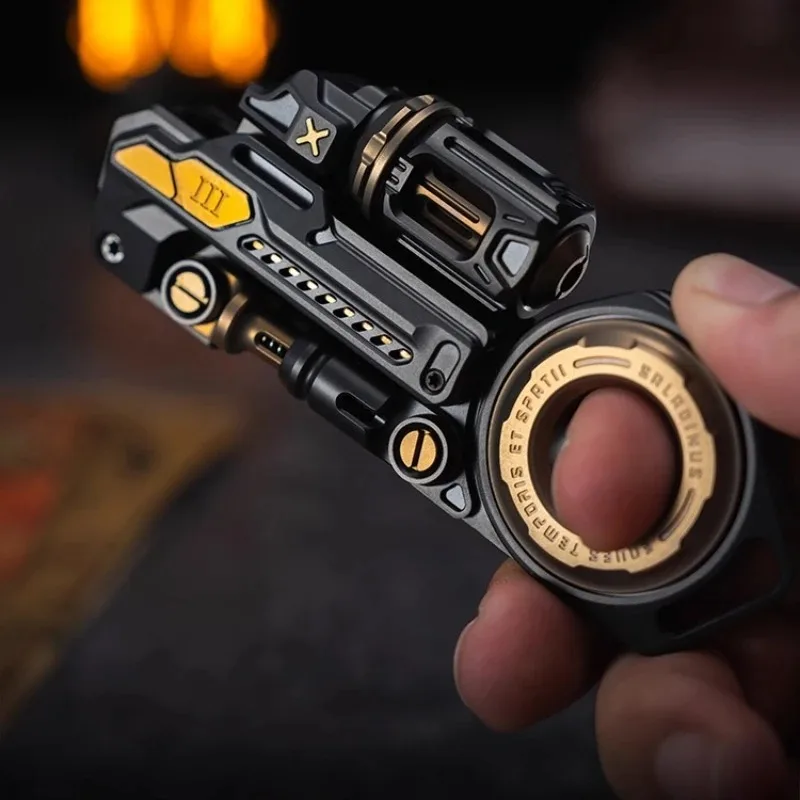 (Pre-sale)01EDC Space Knight 3.0 Composite Mechanical Metal Egg Flipping Fingertip Push Card Decompression Desktop Toy