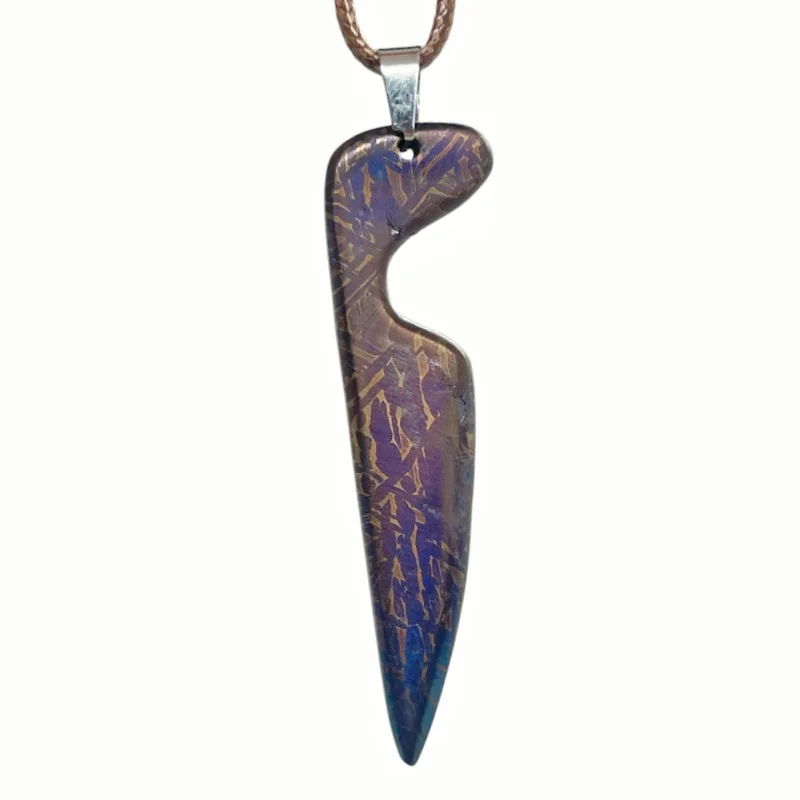 Genuine Muonionalusta Meteorite Oval Pendant Men's Fashion Jewelry LK368