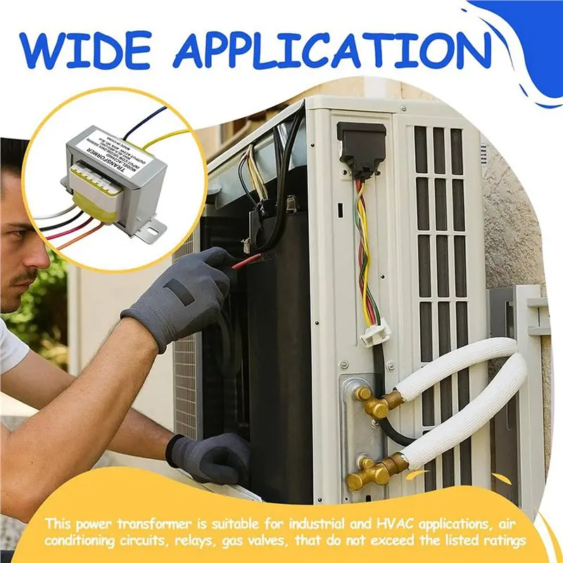 【Big deal】2X 24V 40VA Control Transformer With Foot Mount For HVAC Furnace,Primary Voltage 120/208/240V 50-60Hz Secondary 24V