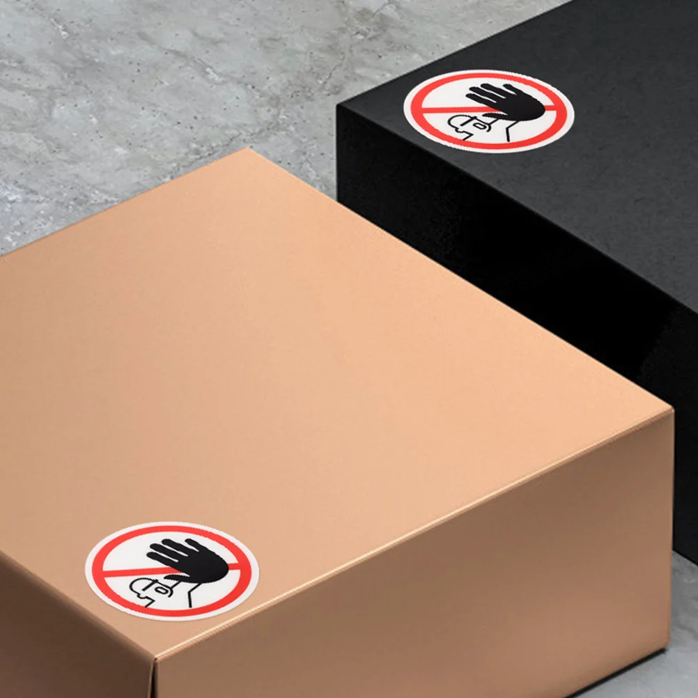 

4Pcs No Touch Sign Stickers Warning Labels Do Not Touch Safety Stickers for Factory Construction Caution Decals