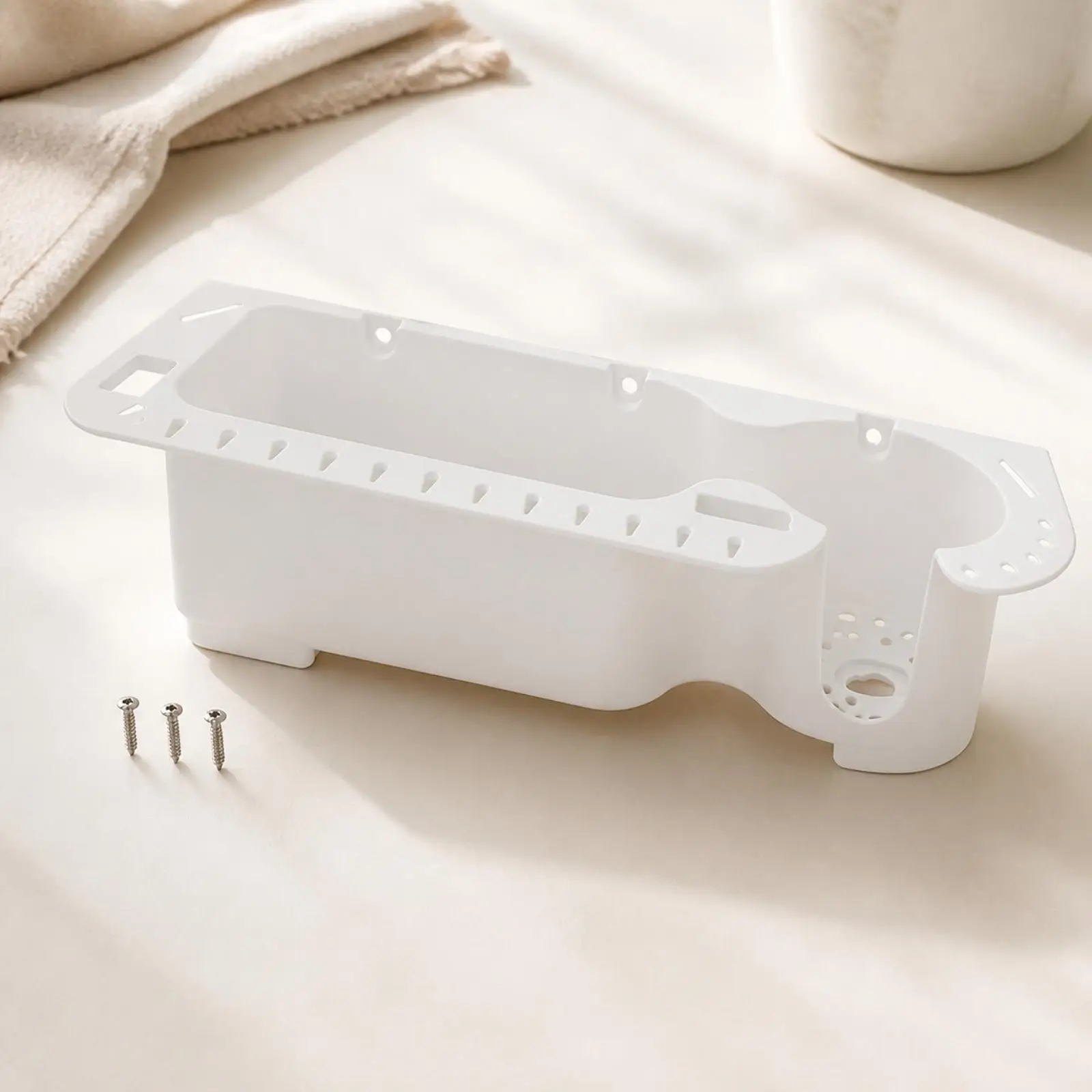 Storage Box with Mounting Flange Mountable Boat Storage Organizer Bin with Mounting Screws Impact Resistant Organizer for