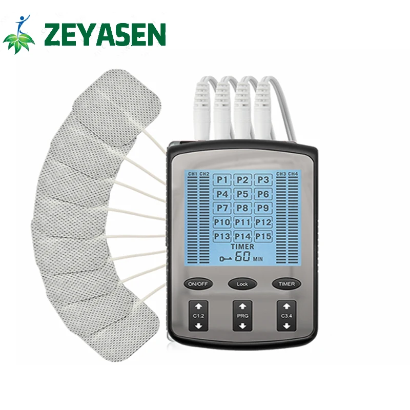 

15 Modes Tens/ems Massager Pulse Muscle Stimulator Acupuncture Physiotherapy For Back Neck Pain Relief Electrode Massage Device