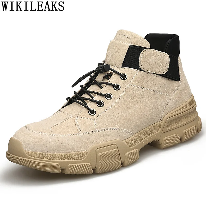 Black Boots Men Casual Shoes Ankle Boots Men Shoes Leather Suede Boots Casual Shoes Men Zapatillas Hombre Chaussure Casual