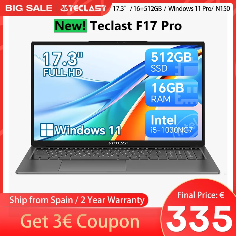 مراجعة شاملة لجهاز Teclast F17Pro: الكمبيوتر المحمول المثالي لمستخدمي Intel i5-1030Ng7