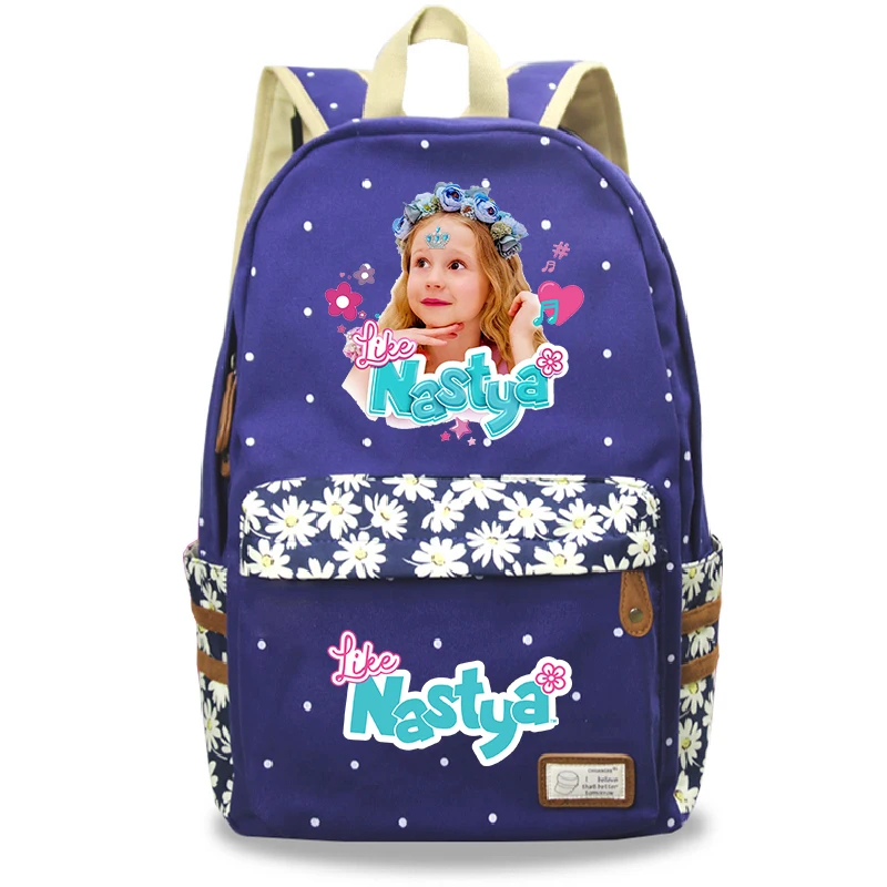 Como Nastya Impressão Schoolbag, linda menina Bookbag Padrão, de alta qualidade, estudantes, meninos, meninas Mochila, sacos do portátil