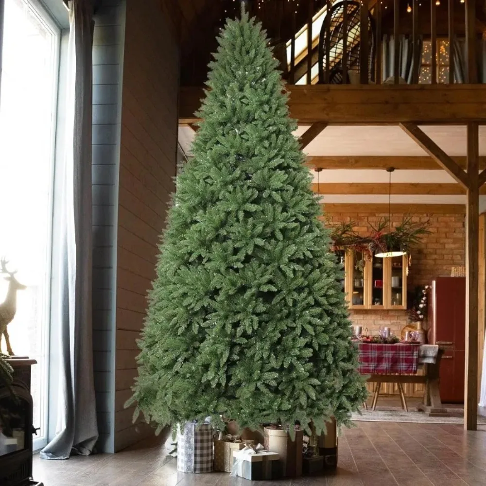 12ft Green Artificial Christmas Tree, Classic Spruce Tree with Sturdy Metal Stand for Home, Office, Party Festival Hol