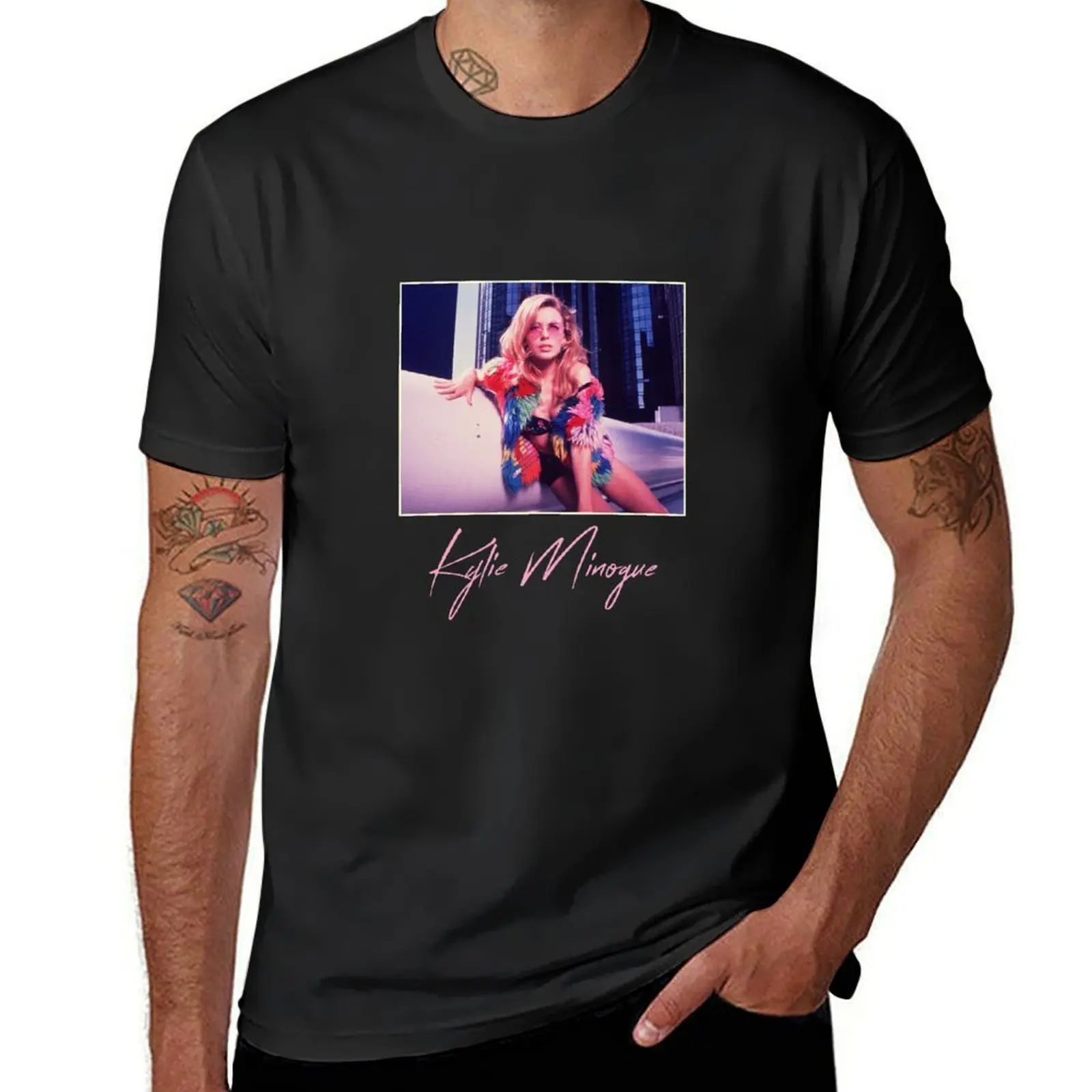 

Kylie Minogue - Vintage Print T-Shirt rapper graphic tees cheap stuff customs blue lock plain t shirts men
