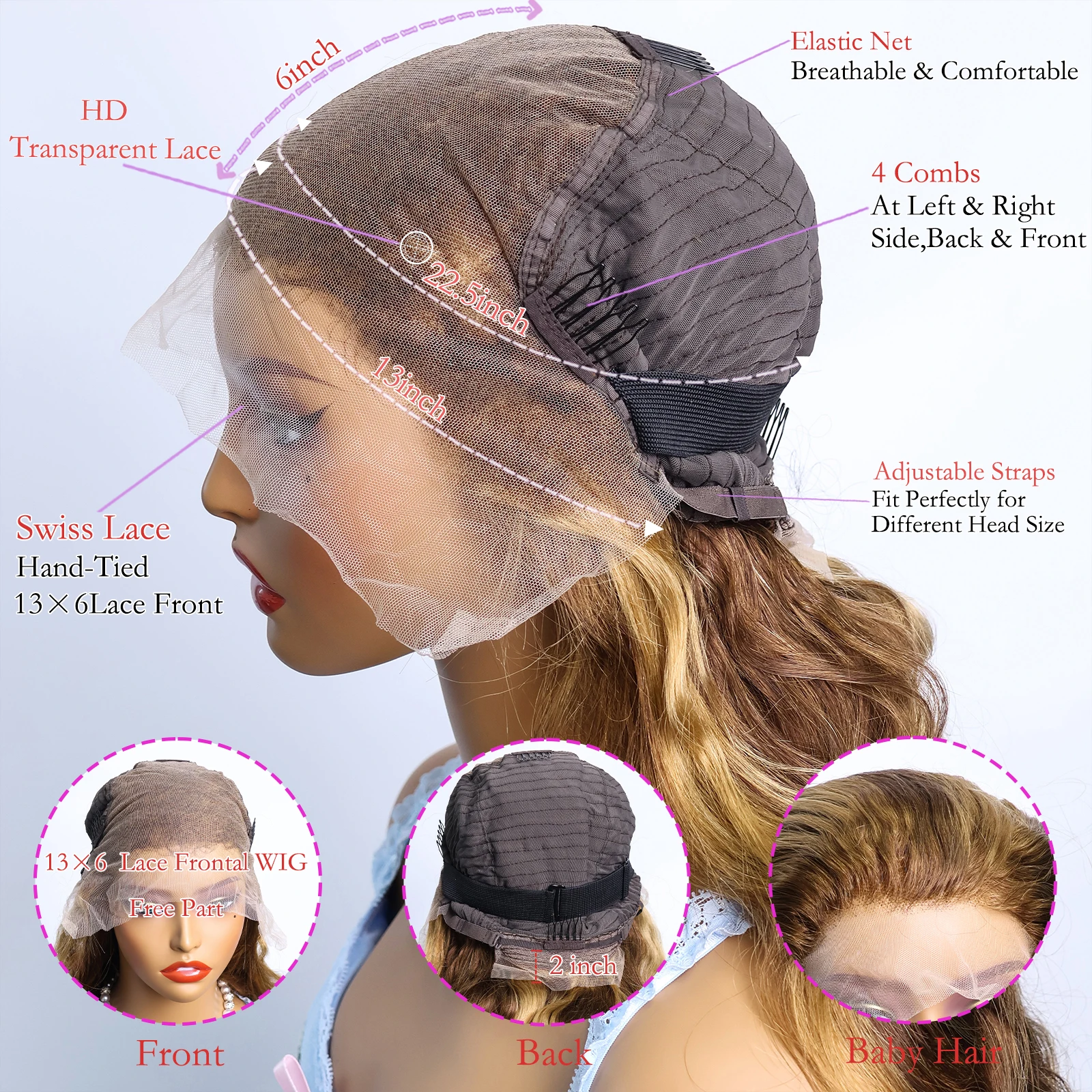 الجسم موجة 4/27 العسل شقراء 30 بوصة الدانتيل شعر مستعار أمامي شعر الإنسان HD الدانتيل الباروكة الأمامية 13x6 شعر مستعار شعر الإنسان للنساء بيع التخليص